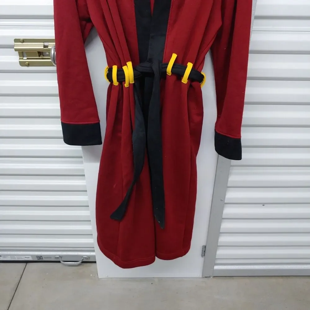 Harry Potter Gryffindor Quidditch Bath Robe - Red Fleece Hooded L/XL - USED